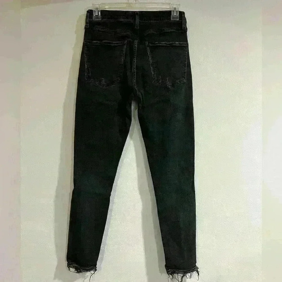 AGOLDE Las Angeles size 28 black distressed jeans in used pre owned condition - Picture 7 of 7